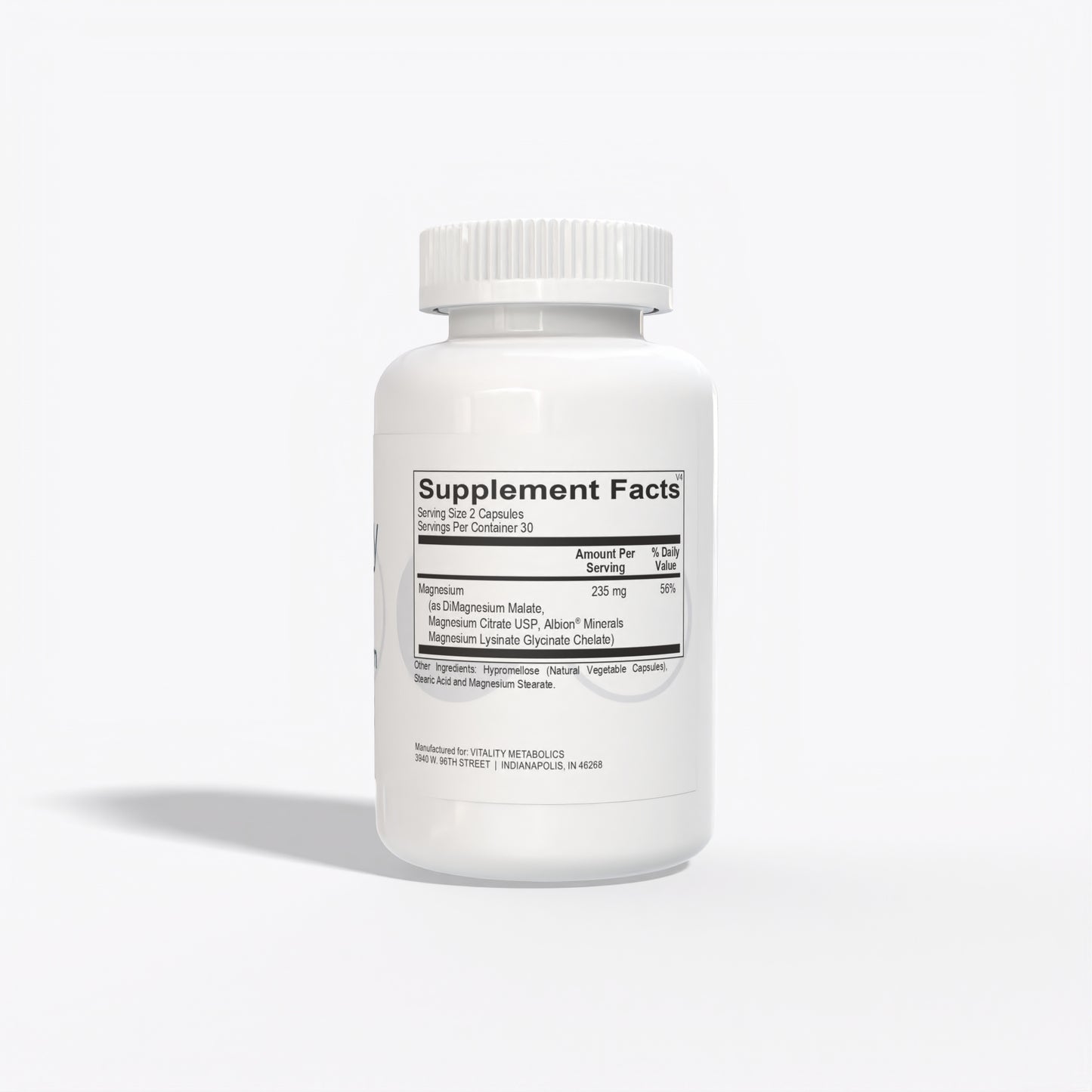 BioAvail Magnesium Supplement Facts
