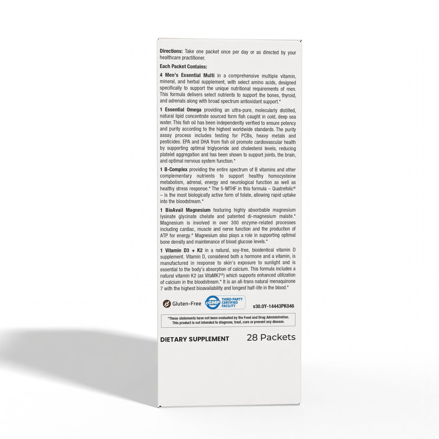 Daily Essentials for Men Suggested Use