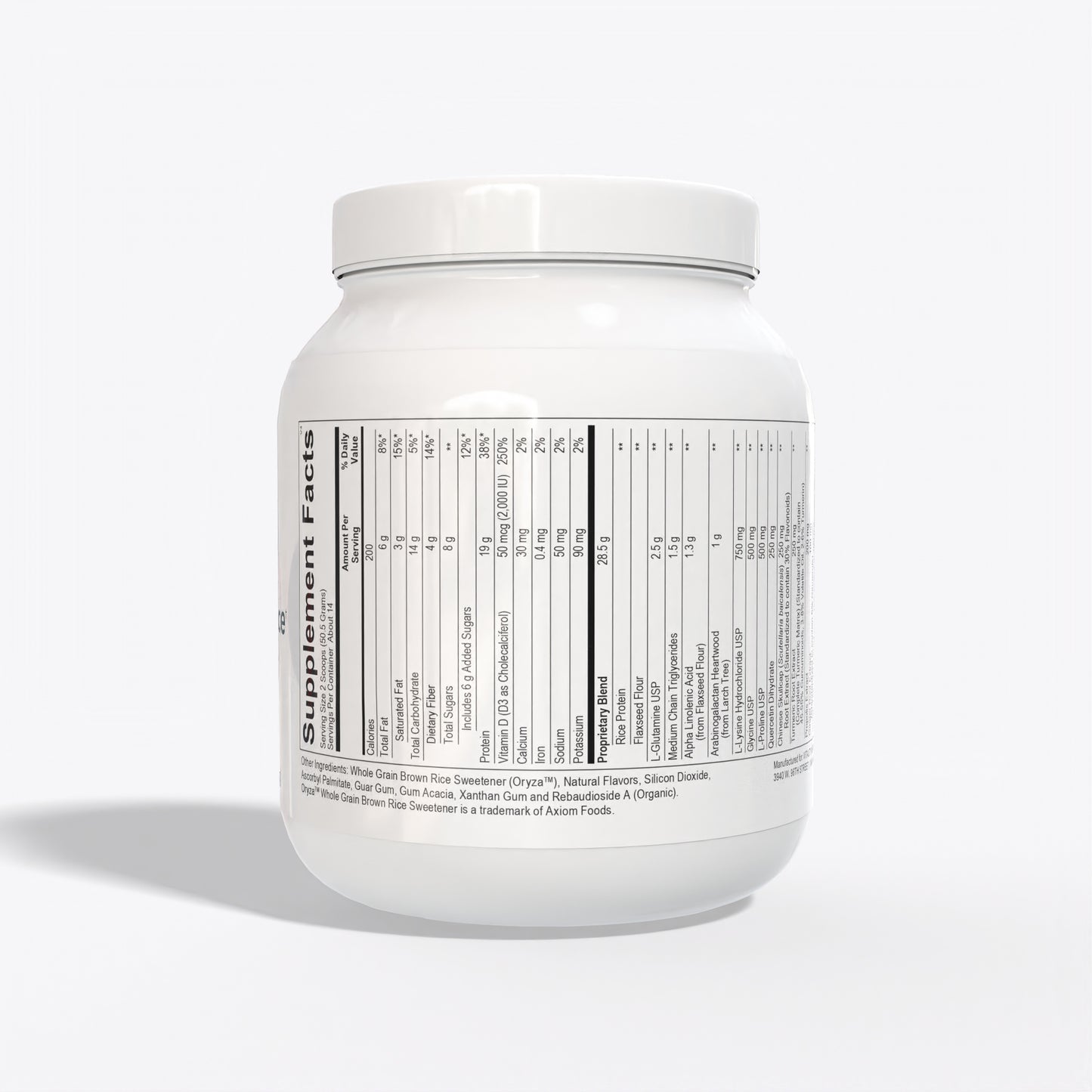 InflammaBalance - Vanilla Chia Supplement Facts