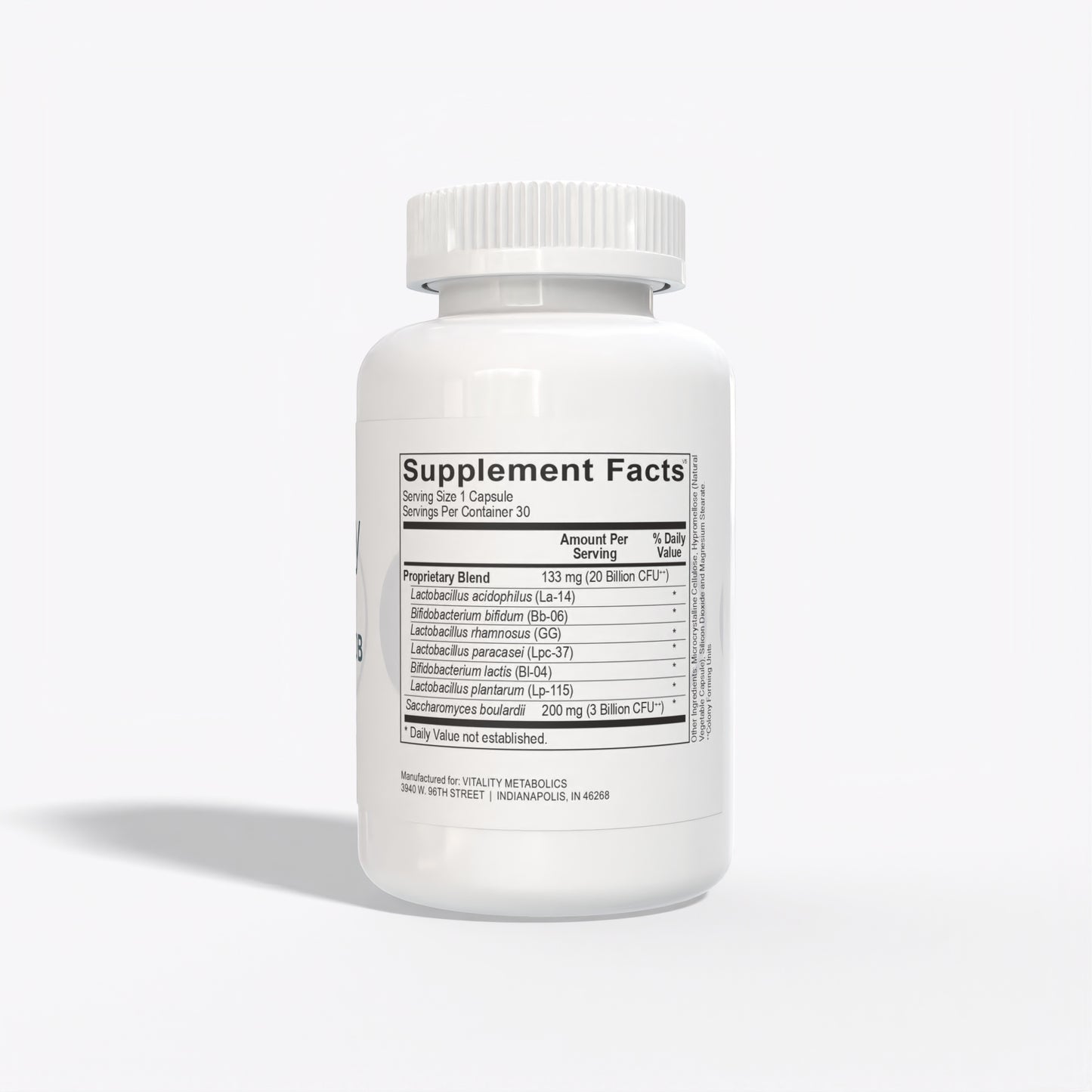 Probiotic 20B Supplement Facts