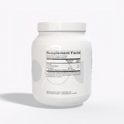 BioAvail Magnesium Powder (Strawberry Flavored) Supplement Facts