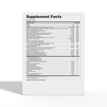 Daily Essentials for Women 28 packets Supplement Facts