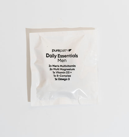 PurePath Daily Essentials for Men – Complete Daily Vitamin Pack with Omega-3, Probiotics & Magnesium