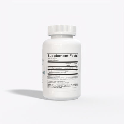 Vitamin D3+K2 Supplement Facts